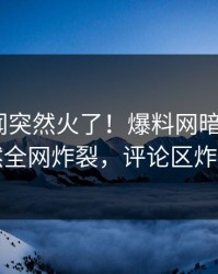 今日秘闻突然火了！爆料网暗网大V居然全网炸裂，评论区炸了