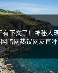 花絮终于有下文了！神秘人现身回应，爆料网暗网热议网友直呼过瘾