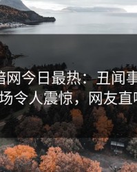 爆料网暗网今日最热：丑闻事件曝光，大V现场令人震惊，网友直呼过瘾