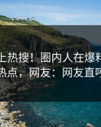 查看冲上热搜！圈内人在爆料网暗网被爆热点，网友：网友直呼过瘾