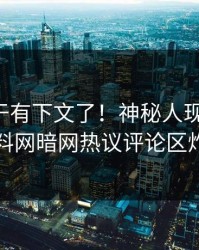 花絮终于有下文了！神秘人现身回应，爆料网暗网热议评论区炸了