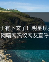 秘闻终于有下文了！明星现身回应，爆料网暗网热议网友直呼过瘾