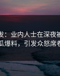 黑料突发：业内人士在深夜被曝曾参与吃瓜爆料，引发众怒席卷全网