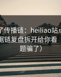 我复盘了传播链：heiliao站点常见伪装：证据链复盘拆开给你看（别被标题骗了）