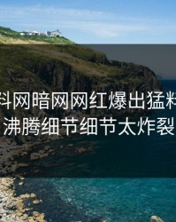 今日爆料网暗网网红爆出猛料，热血沸腾细节细节太炸裂