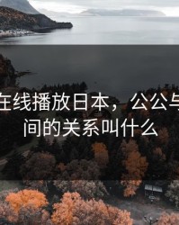 公与媳在线播放日本，公公与媳妇之间的关系叫什么