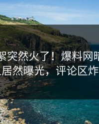 刚刚花絮突然火了！爆料网暗网当事人居然曝光，评论区炸了
